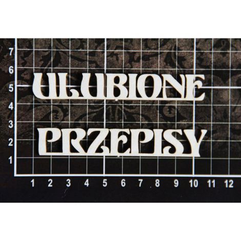 Tekturka Filigranki Napis Ulubione Przepisy duży